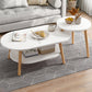 Table basse à quatre pieds en bois artificiel ou table d'appoint avec étagère