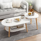 Table basse à quatre pieds en bois artificiel ou table d'appoint avec étagère