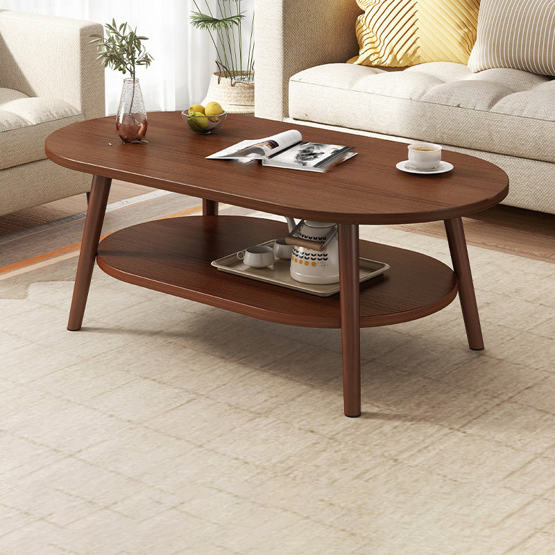 Table basse à quatre pieds en bois artificiel ou table d'appoint avec étagère