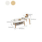 Table basse à quatre pieds en bois artificiel ou table d'appoint avec étagère
