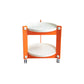 Plastic Round Accent Side 25.59" Wide Table Corner Table with Wheel