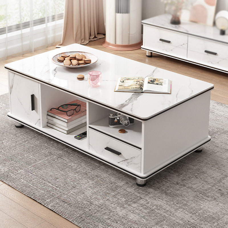 Artificial Wood Coffee or End Table Rectangular Coffee Table with Storage Clearhalo 'Coffee & Accent Tables' 'Coffee Tables' 'coffee_tables' 'furn' 'furn_coffee_tables' 'Furniture' 'Living Room Furniture' 6672949
