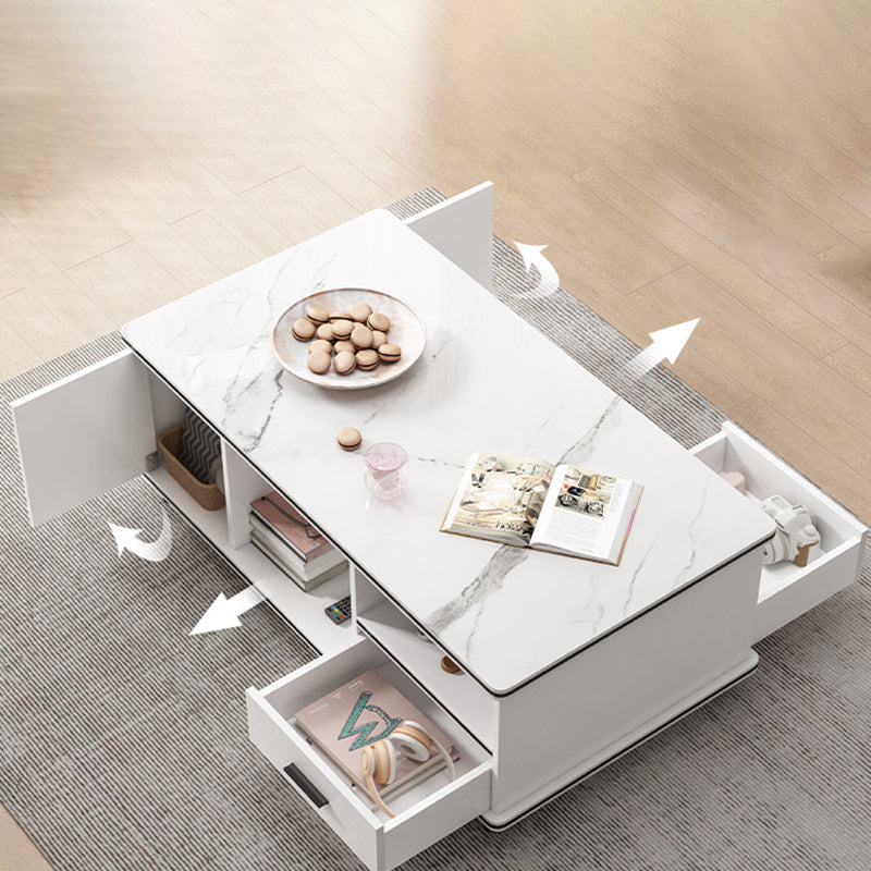Artificial Wood Coffee or End Table Rectangular Coffee Table with Storage Clearhalo 'Coffee & Accent Tables' 'Coffee Tables' 'coffee_tables' 'furn' 'furn_coffee_tables' 'Furniture' 'Living Room Furniture' 6672951