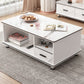 Artificial Wood Coffee or End Table Rectangular Coffee Table with Storage 47"L x 24"W x 18"H White Cabinet Not Included Clearhalo 'Coffee & Accent Tables' 'Coffee Tables' 'coffee_tables' 'furn' 'furn_coffee_tables' 'Furniture' 'Living Room Furniture' 6672952