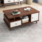 Artificial Wood Coffee or End Table Rectangular Coffee Table with Storage 39.5"L x 19.5"W x 18"H Walnut Cabinet Included Clearhalo 'Coffee & Accent Tables' 'Coffee Tables' 'coffee_tables' 'furn' 'furn_coffee_tables' 'Furniture' 'Living Room Furniture' 6672960