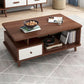 Artificial Wood Coffee or End Table Rectangular Coffee Table with Storage 47"L x 24"W x 18"H Walnut Cabinet Not Included Clearhalo 'Coffee & Accent Tables' 'Coffee Tables' 'coffee_tables' 'furn' 'furn_coffee_tables' 'Furniture' 'Living Room Furniture' 6672965