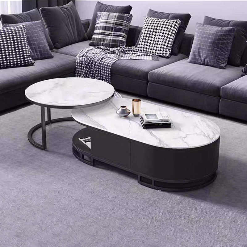 No Distressing Glam Side Table Living Room End Table with 3 Drawers