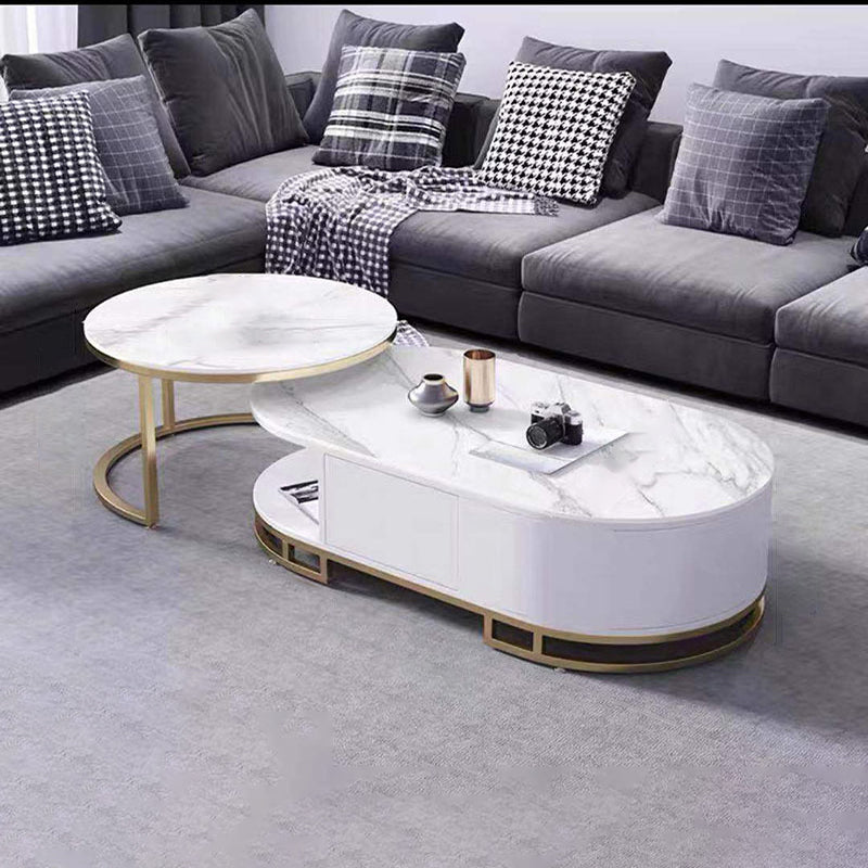 No Distressing Glam Side Table Living Room End Table with 3 Drawers