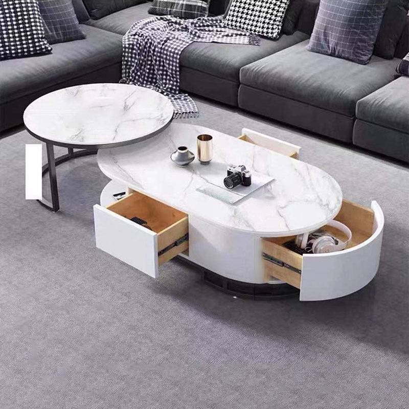 No Distressing Glam Side Table Living Room End Table with 3 Drawers