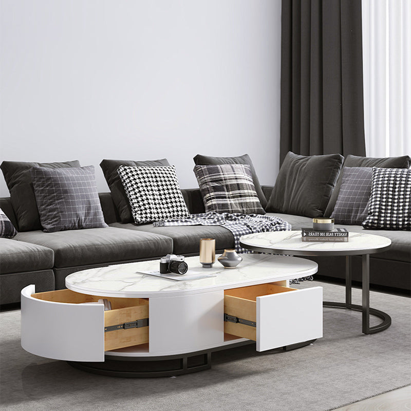 No Distressing Glam Side Table Living Room End Table with 3 Drawers