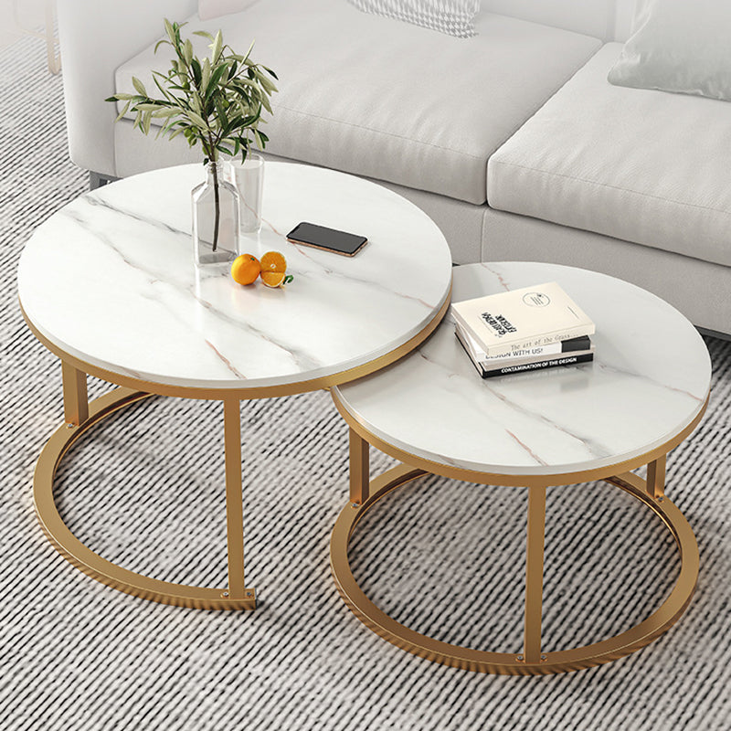 Round Coffee Or End Table Glam Drum Coffee Table in Black and White Clearhalo 'Coffee & Accent Tables' 'Coffee Tables' 'coffee_tables' 'furn' 'furn_coffee_tables' 'Furniture' 'Living Room Furniture' 6673040