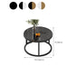 Round Coffee Or End Table Glam Drum Coffee Table in Black and White Clearhalo 'Coffee & Accent Tables' 'Coffee Tables' 'coffee_tables' 'furn' 'furn_coffee_tables' 'Furniture' 'Living Room Furniture' 6673079