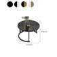 Round Coffee Or End Table Glam Drum Coffee Table in Black and White Clearhalo 'Coffee & Accent Tables' 'Coffee Tables' 'coffee_tables' 'furn' 'furn_coffee_tables' 'Furniture' 'Living Room Furniture' 6673081