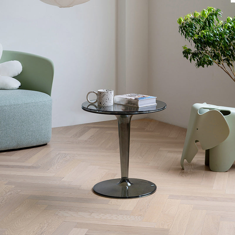 Tabella dell'estremità laterale rotonda di plastica 19.09 "Tavolo accento laterale largo di piedistallo