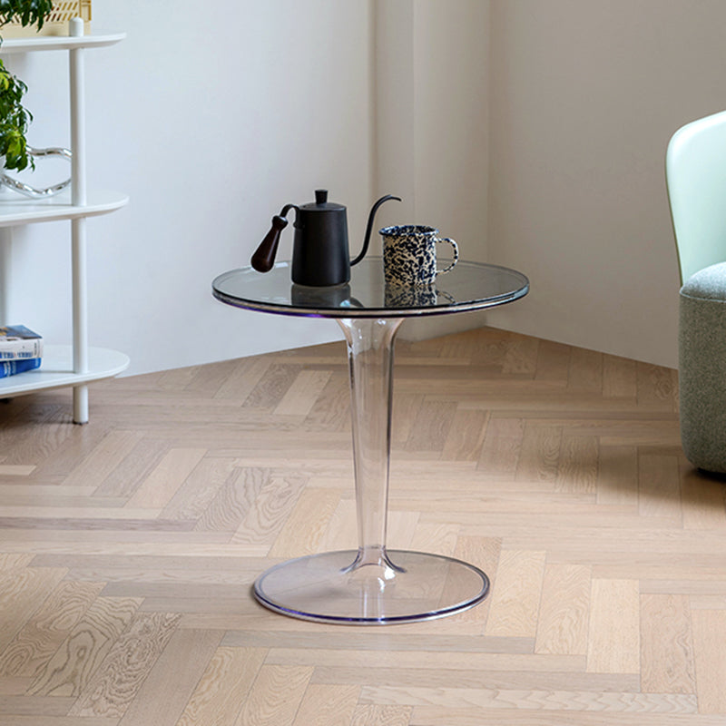 Tabella dell'estremità laterale rotonda di plastica 19.09 "Tavolo accento laterale largo di piedistallo