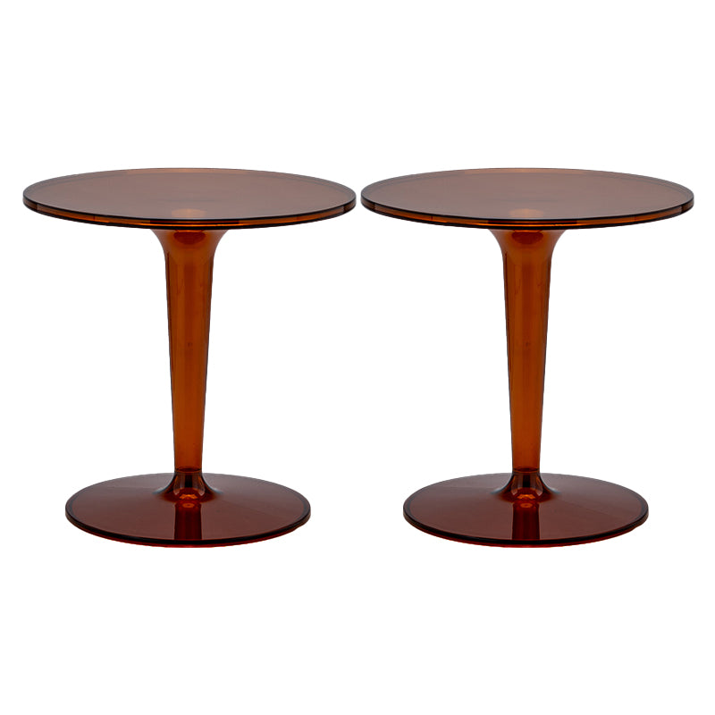 Tabella dell'estremità laterale rotonda di plastica 19.09 "Tavolo accento laterale largo di piedistallo