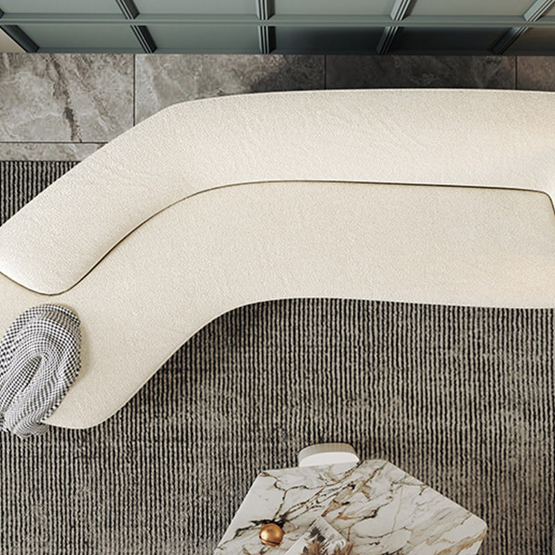 30" Wide Contemporary Sectional Sofa Fabric Curved Corner Sectional Clearhalo 'furn' 'furn_sectionals' 'Furniture' 'Living Room Furniture' 'Sectionals' 6673276