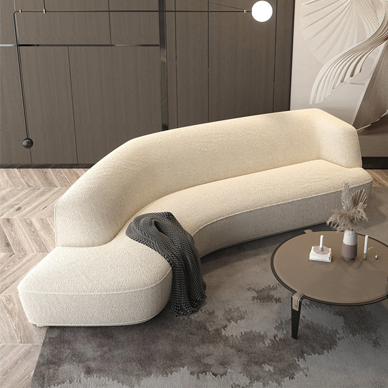 30" Wide Contemporary Sectional Sofa Fabric Curved Corner Sectional Clearhalo 'furn' 'furn_sectionals' 'Furniture' 'Living Room Furniture' 'Sectionals' 6673278