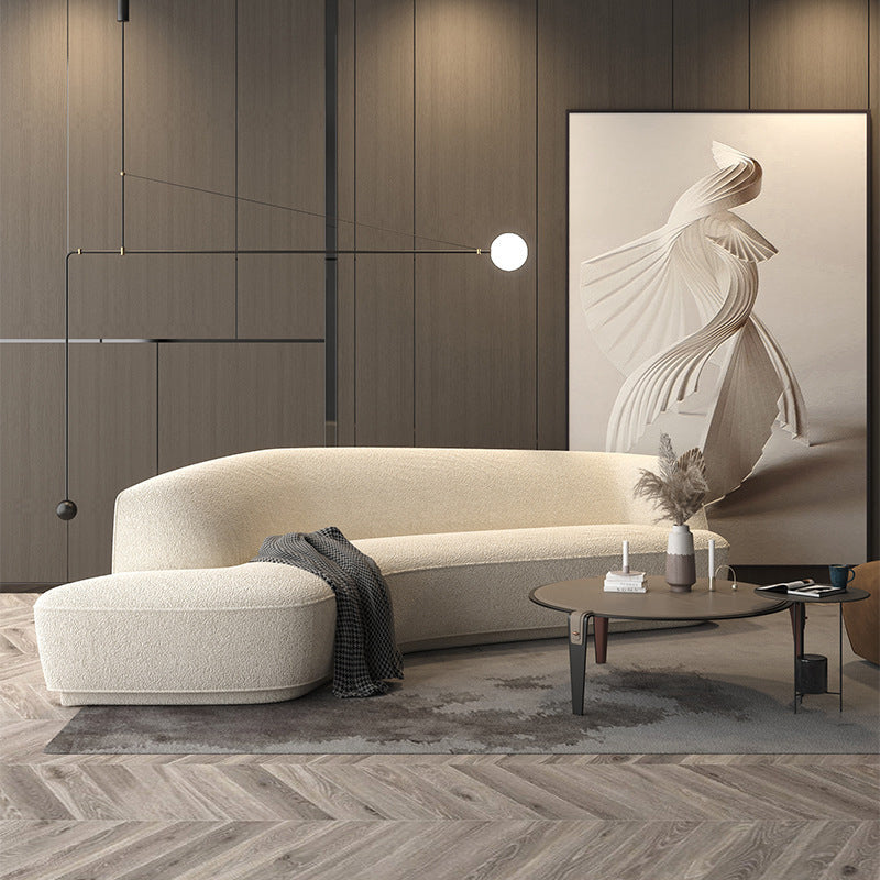 30" Wide Contemporary Sectional Sofa Fabric Curved Corner Sectional Clearhalo 'furn' 'furn_sectionals' 'Furniture' 'Living Room Furniture' 'Sectionals' 6673279