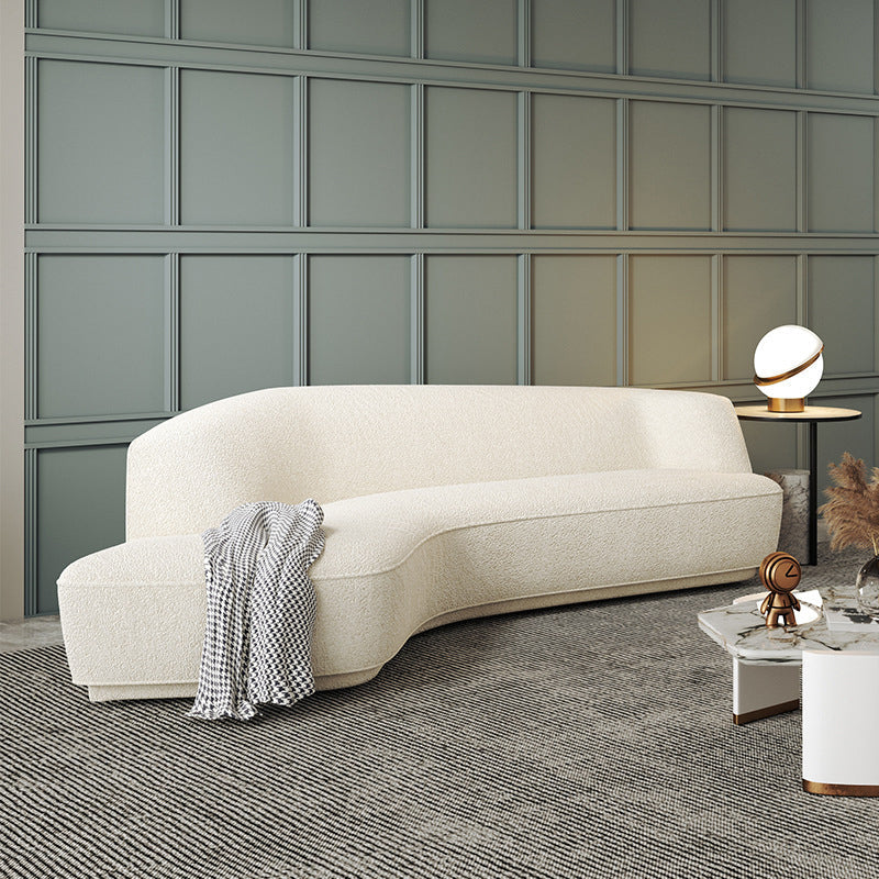 30" Wide Contemporary Sectional Sofa Fabric Curved Corner Sectional Clearhalo 'furn' 'furn_sectionals' 'Furniture' 'Living Room Furniture' 'Sectionals' 6673280