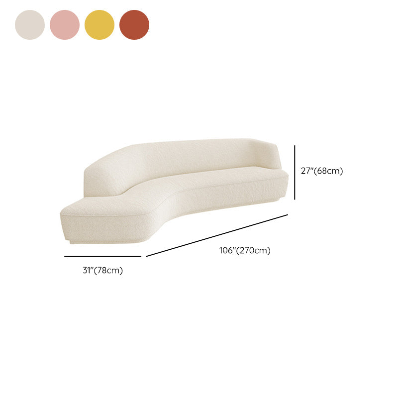 30" Wide Contemporary Sectional Sofa Fabric Curved Corner Sectional Clearhalo 'furn' 'furn_sectionals' 'Furniture' 'Living Room Furniture' 'Sectionals' 6673283