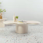 Scandinavian Free Form Coffee Table White Wooden Cocktail Table with 4 Legs Clearhalo 'Coffee & Accent Tables' 'Coffee Tables' 'coffee_tables' 'furn' 'furn_coffee_tables' 'Furniture' 'Living Room Furniture' 6673359