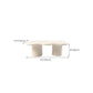 Scandinavian Free Form Coffee Table White Wooden Cocktail Table with 4 Legs Clearhalo 'Coffee & Accent Tables' 'Coffee Tables' 'coffee_tables' 'furn' 'furn_coffee_tables' 'Furniture' 'Living Room Furniture' 6673373