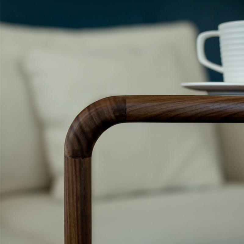 Solid Wood End Table Rectangular Corner Table for Living Room