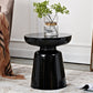 Mid-Century Metal Round End Table Pedestal Sofa Corner Table Black 1 Clearhalo 'Coffee & Accent Tables' 'End & Side Tables' 'end_side_tables' 'furn' 'furn_end_side_tables' 'Furniture' 'Living Room Furniture' 6673547