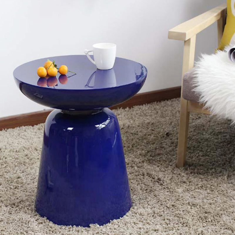 Mid-Century Metal Round End Table Pedestal Sofa Corner Table Clearhalo 'Coffee & Accent Tables' 'End & Side Tables' 'end_side_tables' 'furn' 'furn_end_side_tables' 'Furniture' 'Living Room Furniture' 6673550