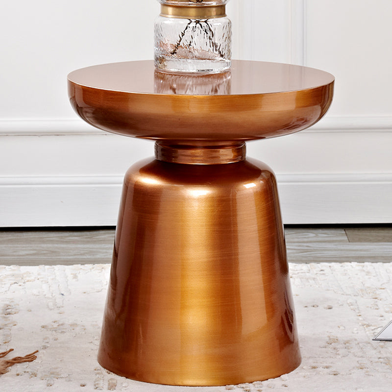 Mid-Century Metal Round End Table Pedestal Sofa Corner Table Clearhalo 'Coffee & Accent Tables' 'End & Side Tables' 'end_side_tables' 'furn' 'furn_end_side_tables' 'Furniture' 'Living Room Furniture' 6673553