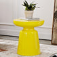 Mid-Century Metal Round End Table Pedestal Sofa Corner Table Yellow 1 Clearhalo 'Coffee & Accent Tables' 'End & Side Tables' 'end_side_tables' 'furn' 'furn_end_side_tables' 'Furniture' 'Living Room Furniture' 6673558