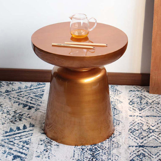Mid-Century Metal Round End Table Pedestal Sofa Corner Table Clearhalo 'Coffee & Accent Tables' 'End & Side Tables' 'end_side_tables' 'furn' 'furn_end_side_tables' 'Furniture' 'Living Room Furniture' 6673569