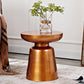 Mid-Century Metal Round End Table Pedestal Sofa Corner Table Copper 1 Clearhalo 'Coffee & Accent Tables' 'End & Side Tables' 'end_side_tables' 'furn' 'furn_end_side_tables' 'Furniture' 'Living Room Furniture' 6673570