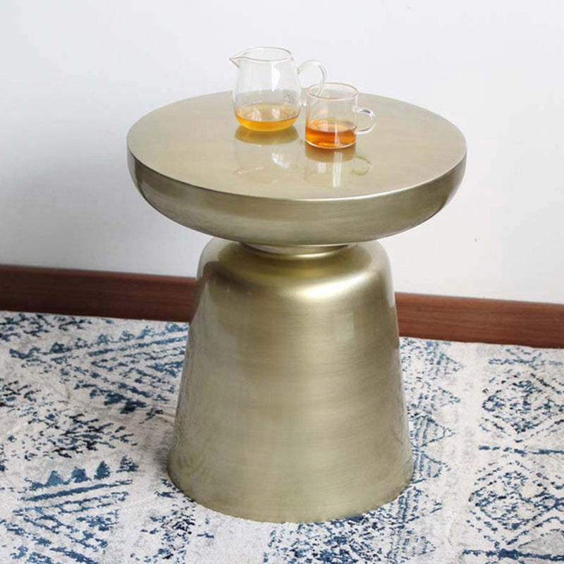 Mid-Century Metal Round End Table Pedestal Sofa Corner Table Clearhalo 'Coffee & Accent Tables' 'End & Side Tables' 'end_side_tables' 'furn' 'furn_end_side_tables' 'Furniture' 'Living Room Furniture' 6673571