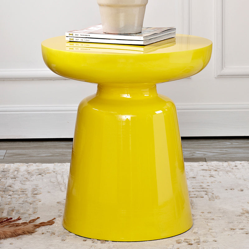 Mid-Century Metal Round End Table Pedestal Sofa Corner Table Clearhalo 'Coffee & Accent Tables' 'End & Side Tables' 'end_side_tables' 'furn' 'furn_end_side_tables' 'Furniture' 'Living Room Furniture' 6673573