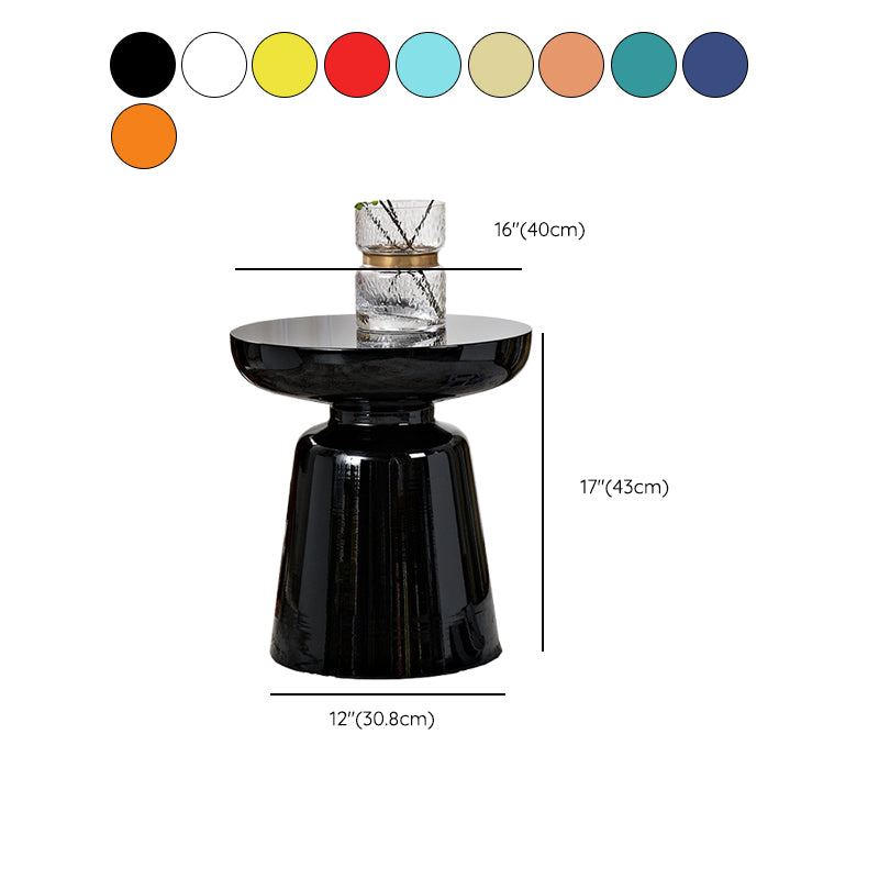 Mid-Century Metal Round End Table Pedestal Sofa Corner Table Clearhalo 'Coffee & Accent Tables' 'End & Side Tables' 'end_side_tables' 'furn' 'furn_end_side_tables' 'Furniture' 'Living Room Furniture' 6673581