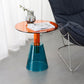 Contemporary Glass Pedestal Round Living Room Glass Top Side Table Clearhalo 'Coffee & Accent Tables' 'End & Side Tables' 'end_side_tables' 'furn' 'furn_end_side_tables' 'Furniture' 'Living Room Furniture' 6673602