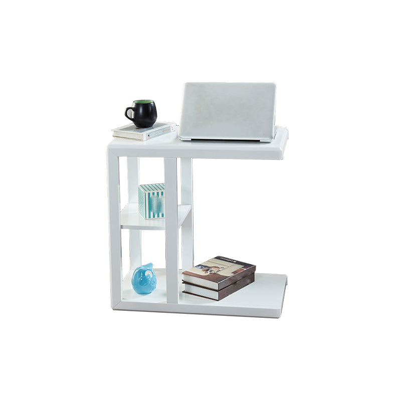 リビングルームのためのモダンなソリッドウッドエンドテーブル長方形のコーナーテーブル