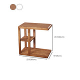 リビングルームのためのモダンなソリッドウッドエンドテーブル長方形のコーナーテーブル