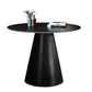 Contemporary Wood Side Table Pedestal Round Living Room Table