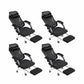 Modern Office Chair Adjustable Seat Height Padded Arms Desk Chair with Wheels Black 4 Piece Set Clearhalo 'furn' 'furn_office_chair' 'Furniture' 'Office Chairs' 'Office Furniture' 'office_chair' 6673903
