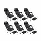 Modern Office Chair Adjustable Seat Height Padded Arms Desk Chair with Wheels Black 6 Piece Set Clearhalo 'furn' 'furn_office_chair' 'Furniture' 'Office Chairs' 'Office Furniture' 'office_chair' 6673904