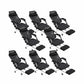 Modern Office Chair Adjustable Seat Height Padded Arms Desk Chair with Wheels Black 8 Piece Set Clearhalo 'furn' 'furn_office_chair' 'Furniture' 'Office Chairs' 'Office Furniture' 'office_chair' 6673906