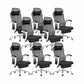 Modern Office Chair Adjustable Seat Height Padded Arms Desk Chair with Wheels White 8 Piece Set Clearhalo 'furn' 'furn_office_chair' 'Furniture' 'Office Chairs' 'Office Furniture' 'office_chair' 6673915