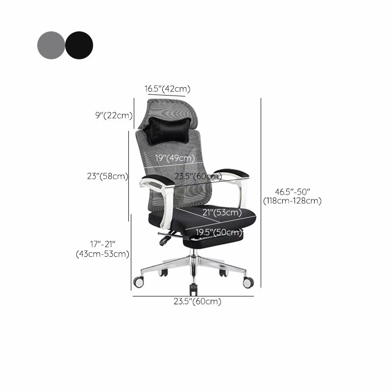 Modern Office Chair Adjustable Seat Height Padded Arms Desk Chair with Wheels Clearhalo 'furn' 'furn_office_chair' 'Furniture' 'Office Chairs' 'Office Furniture' 'office_chair' 6673919