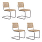 Contemporary No Arm Desk Chair No Wheels Task Chair for Office Beige 4 Piece Set Clearhalo 'furn' 'furn_office_chair' 'Furniture' 'Office Chairs' 'Office Furniture' 'office_chair' 6673995
