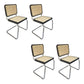 Contemporary No Arm Desk Chair No Wheels Task Chair for Office Black 4 Piece Set Clearhalo 'furn' 'furn_office_chair' 'Furniture' 'Office Chairs' 'Office Furniture' 'office_chair' 6674004