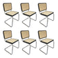 Contemporary No Arm Desk Chair No Wheels Task Chair for Office Black 6 Piece Set Clearhalo 'furn' 'furn_office_chair' 'Furniture' 'Office Chairs' 'Office Furniture' 'office_chair' 6674007