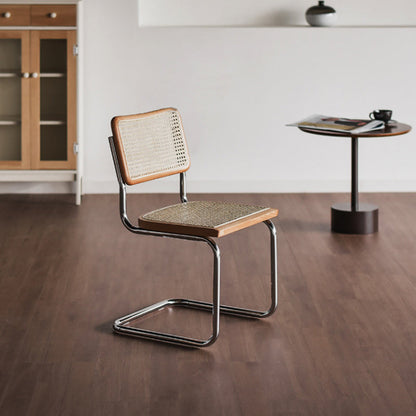 Contemporary No Arm Desk Chair No Wheels Task Chair for Office Beige 1 Piece Clearhalo 'furn' 'furn_office_chair' 'Furniture' 'Office Chairs' 'Office Furniture' 'office_chair' 6674011